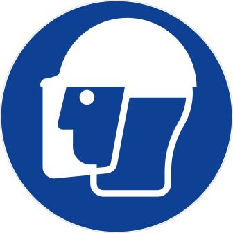 Panneau Obligation porter casque et visière - Rigide Ø300mm - 4061672