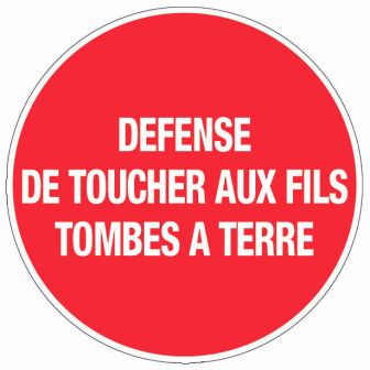 Panneau Défense de toucher au fil - Rigide Ø300mm - 4061764