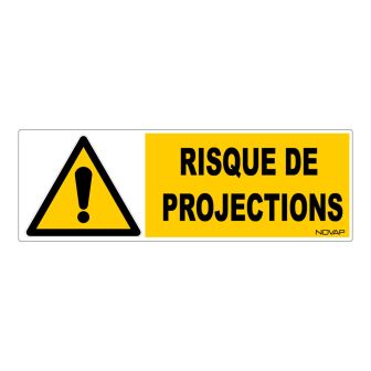 Panneau risque de projections - Rigide 450x150mm - 4062921