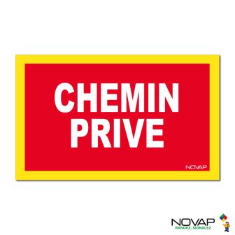 Panneau Chemin privé - haute visibilité - 330x200mm | Novap