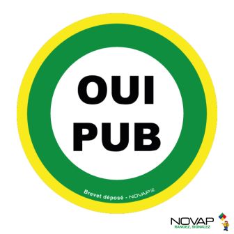 Panneau Oui pub - haute visibilité Ø80mm - 4091686