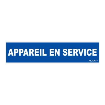 Panneau Appareil en Service - Rigide 330x75mm - 4120027