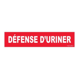 Panneau Défense d'uriner - Rigide 330x75mm - 4120256
