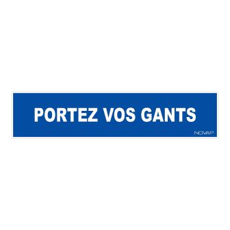 Panneau Portez vos gants - Rigide 330x75mm - 4120621