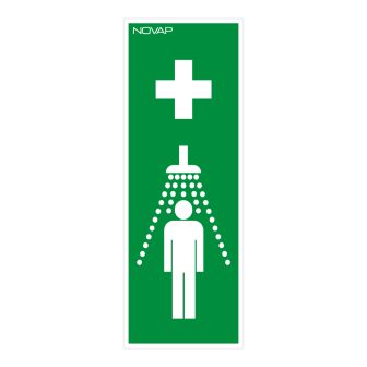 Panneau Douche de sécurité symbole (en hauteur) - Rigide 330x120mm - 4140476