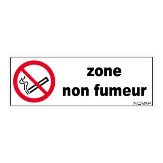 Panneau Zone non fumeur - Rigide 330x120mm - 4140568