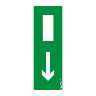 Panneau Sortie de secours en bas - Rigide 330x120mm - 4140599
