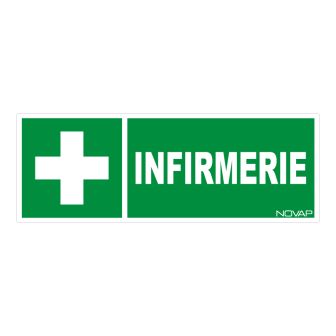 Panneau Infirmerie avec logo - Rigide 330x120mm - 4140681