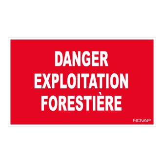 Panneau Danger exploitation forestière - Rigide 330x200mm - 4160191