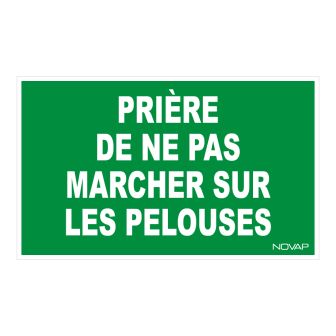 Panneau Ne pas marcher sur la pelouse - Rigide 330x200mm - 4160689