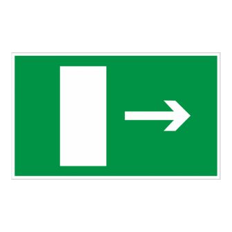 Panneau Sortie de secours (en bas) - Rigide 330x200mm - 4160948