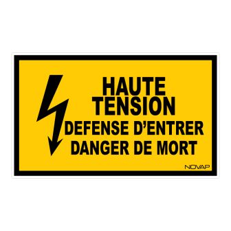 Panneau Haute tension défense d'entrer danger de mort - Rigide 330x200mm - 4161259