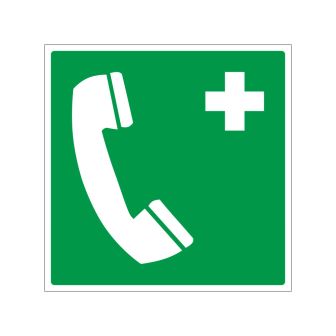 Panneau Téléphone vert - Rigide 200x200mm - 4220284
