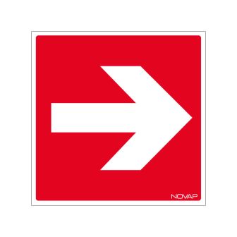 Panneau Flèche rouge - Rigide 200x200mm - 4220314
