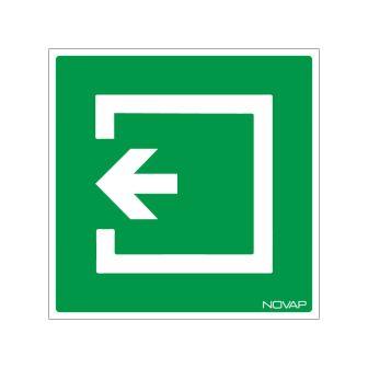 Panneau Sortie - fond vert - Rigide 200x200mm - 4220376