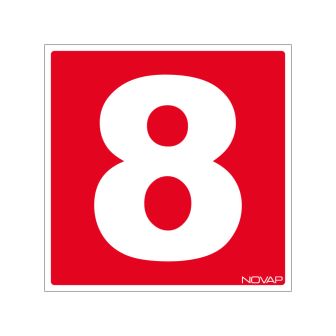 N°8 - 200x200mm - Rigide Rouge - 4220635