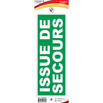 Panneau Issue de secours - Vinyle adhésif 330x120mm - 4230313