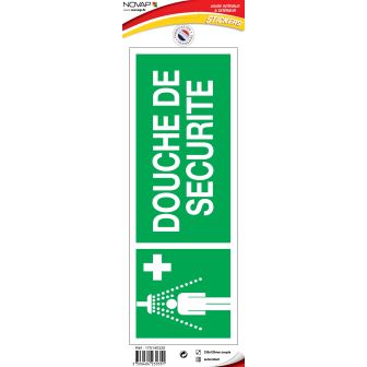 Panneau Douche de sécurité - Vinyle adhésif 330x120mm - 4230351
