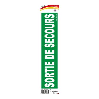 Panneau Sortie de secours - Vinyle adhésif 330x75mm - 4230634