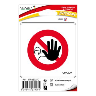 Pictogramme adhésif  - Interdiction de franchir le signal - Novap