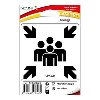 Pictogramme adhésif - Point de rassemblement - Novap
