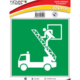 Panneau Fenêtre de secours - Vinyle adhésif 200x200mm - 4232218