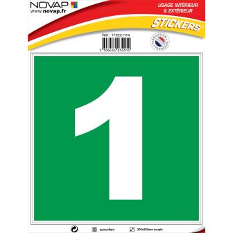 N°1 - 200x200mm - Adhésif Vert - 4234014