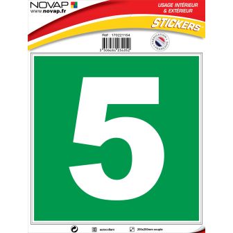 N°5 - 200x200mm - Adhésif Vert - 4234052