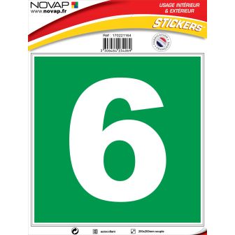 N°6 - 200x200mm - Adhésif Vert - 4234069