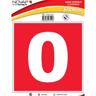N°0 - 200x200mm - Adhésif Rouge - 4234106