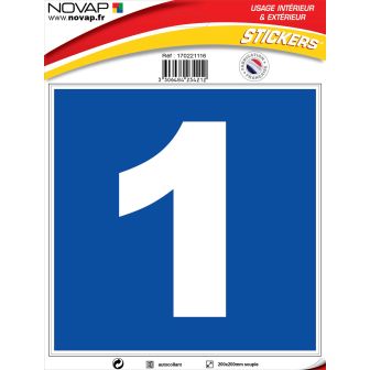 N°1 - 200x200mm - Adhésif Bleu - 4234212