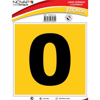 N°0 - 200x200mm - Adhésif Jaune- 4234304