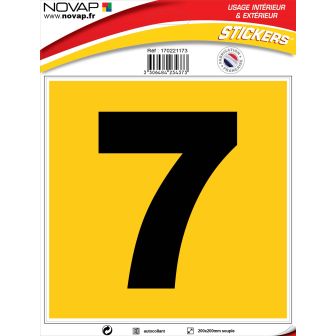 N°7 - 200x200mm - Adhésif Jaune- 4234373