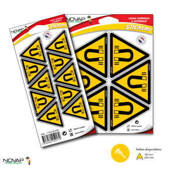 Stickers Danger Champ magnétique - Novap