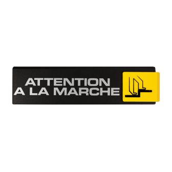 Plaque de porte Attention à la marche - Europe design 175x45mm - 4260020