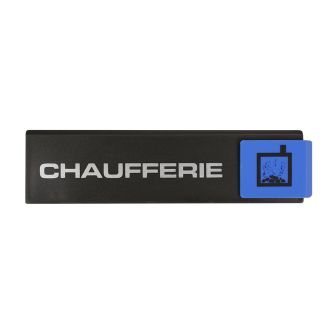 Plaque de porte Chaufferie - Europe design 175x45mm - 4260068