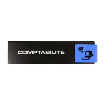 Plaque de porte Comptabilité - Europe design 175x45mm - 4260082