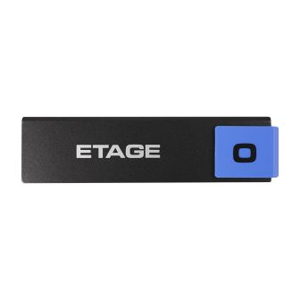 Plaque de porte Etage 0 - Europe design 175x45mm - 4260266