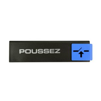 Plaque de porte Poussez - Europe design 175x45mm - 4260556