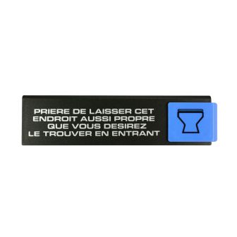 Plaque de porte Priére de laisser cet endroit aussi propre que vous désirez le trouver en entrant - Europe design 175x45mm - 4260570