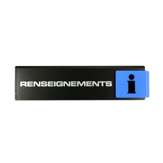 Plaque de porte Renseignements - Europe design 175x45mm - 4260600