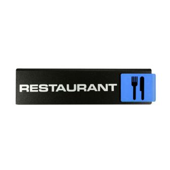 Plaque de porte Restaurant - Europe design 175x45mm - 4260617