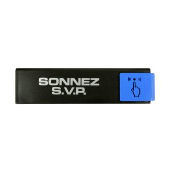 Plaque de porte Sonnez SVP - Europe design 175x45mm - 4260693