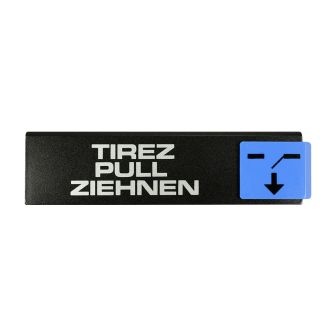 Plaque de porte Tirez Pull Ziehnen - Europe design 175x45mm - 4260761