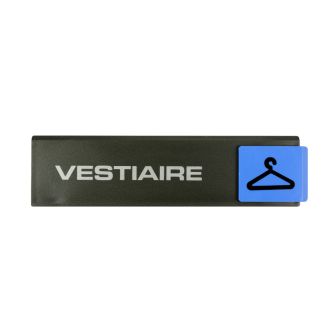 Plaque de porte Vestiaire - Europe design 175x45mm - 4260792