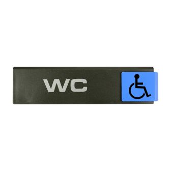 Plaque de porte WC handicapés - Europe design 175x45mm - 4260815