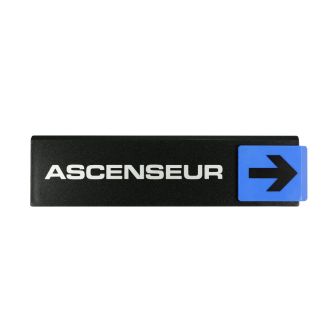 Plaque de porte Ascenseur flèche à droite - Europe design 175x45mm - 4260891