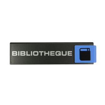 Plaque de porte Bibliothèque - Europe design 175x45mm - 4260921