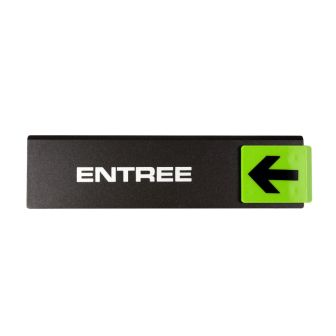 Plaque de porte Entrée flèche gauche - Europe design 175x45mm - 4261034