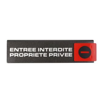 Plaque de porte Entrée interdite propriété privée - Europe design 175x45mm - 4261041